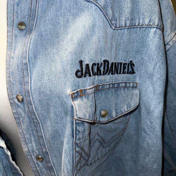 Rare Vintage 90s wrangler x jack Daniel's cropped women's denim jacket - Picture 5 of 9